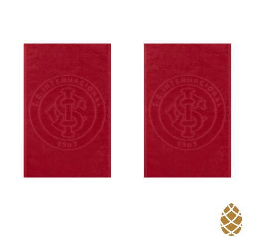 Imagem de Kit 2 Toalhas de Rosto Jacquard Buettner Inter Vermelho