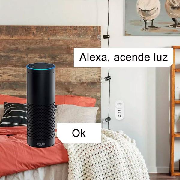 Imagem de Kit 2 Tomadas Inteligentes LSPA2 Wifi Celular Usb Alexa Google Home 10a