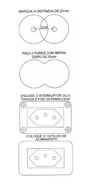 Imagem de Kit 2 Tomadas Usb Charger 1 Saídas P/moveis Margirius Branca