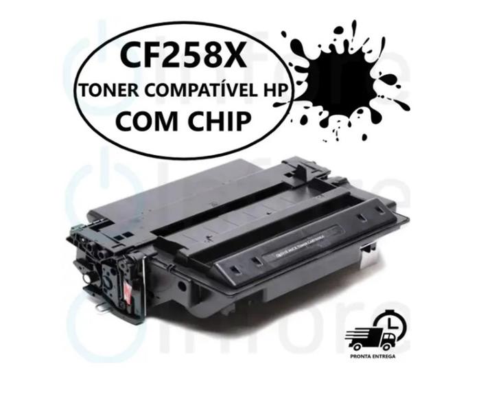 Imagem de Kit 2 Toner Cf258x 58x M428fdw M404dw M428dw M404 Com  Chip 10k