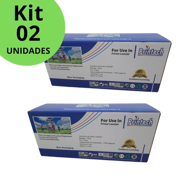 Kit 2 Toner Compatível HP 105a c/ Chip HP 107a Mfp 135a 137 - PRINTECH Imagem de Kit 2 Toner Compatível HP 105a c/ Chip HP 107a Mfp 135a 137