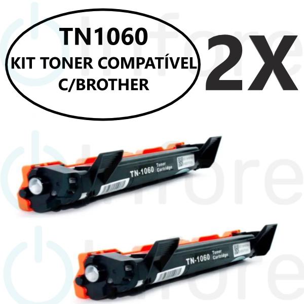 Imagem de KIT 2 Toner compatível TN1060  Dcp-1602 Dcp-1617 HL-1210 HL-1210W DCP-1510