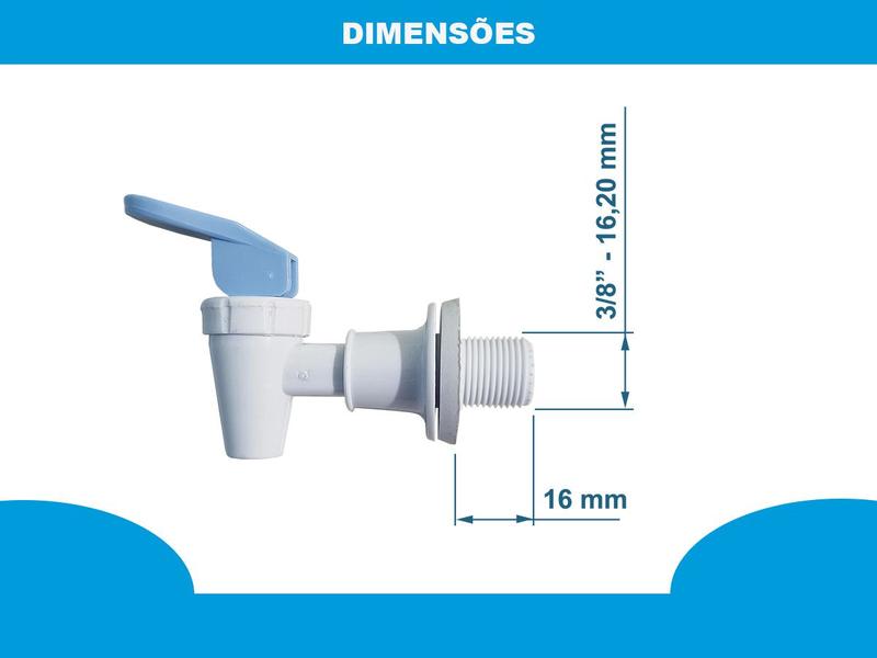 Imagem de Kit 2 Torneiras Branca Alavanca Azul Bebedouro IBBL PFN 2000