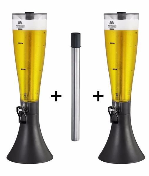 Kit 2 Torre De Chopp 3,5 Litros + Refil Extra Marchesoni Imagem de Kit 2 Torre De Chopp 3,5 Litros + Refil Extra Marchesoni