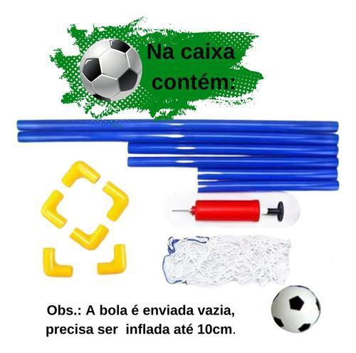 Imagem de Kit 2 Trave Infantil Chute A Gol Brinquedo Jogar Bola Férias brinquedo infantil facil montar