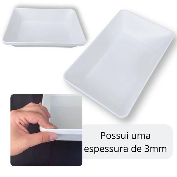 Imagem de Kit 2 Travessas 22,5 Cm para Buffet + 6 Tigelas Ramequim 150 Ml em Melamina Profissional  Bestfer 