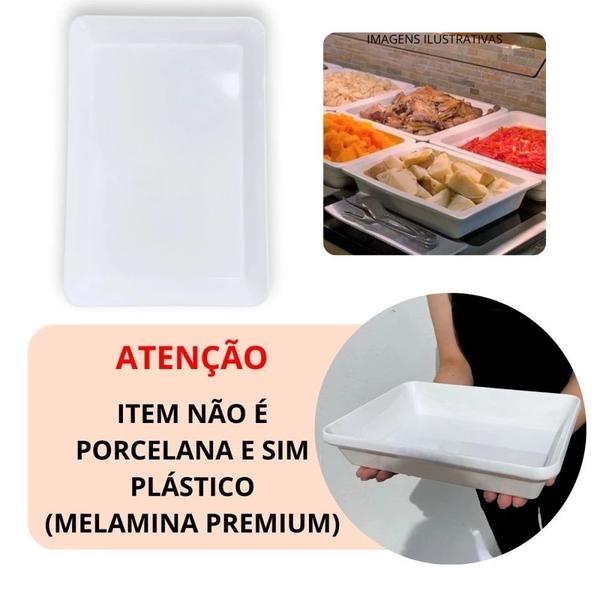 Imagem de Kit 2 Travessas de 30 Cm para Buffet + 6 Travessas 22,5 Cm Pequenas em Melamina Profissional  Bestfer 