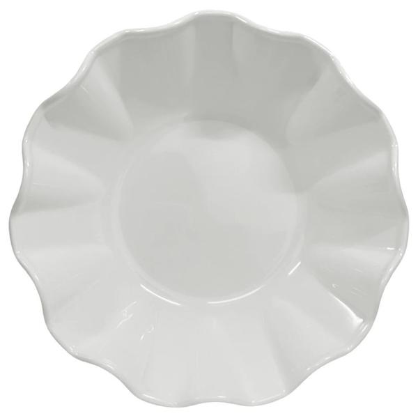 Imagem de Kit 2 Travessas para Buffet Salada 46cm Oval Curva Funda + 4 Travessas Formato Flor Melamina Restaurante  Bestfer 