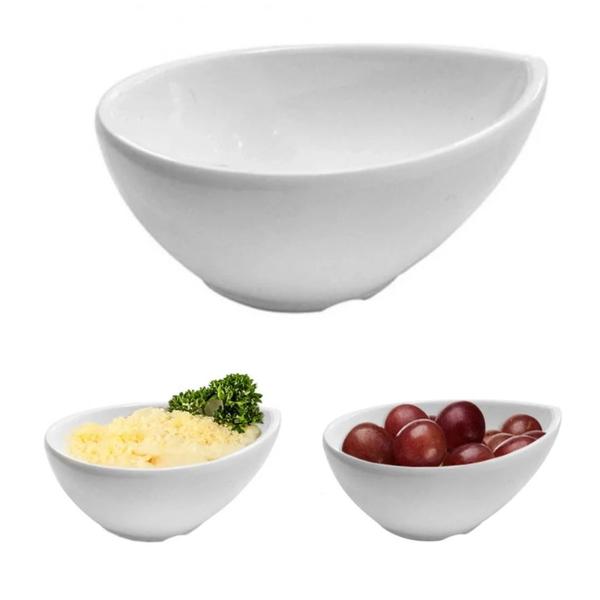 Imagem de Kit 2 Travessas para Salada / Fruteira + 4 Travesas de 35 Cm Melamina + 4 Tigelas Molheira com Bico  Bestfer 