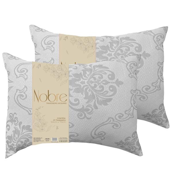 Kit 2 Travesseiro 100% Algodão Jacquard 50x70 Luxo Conforto - Arte & Cazza Kit 2 Travesseiro 100% Algodão Jacquard 50x70 Luxo Conforto - Arte & Cazza