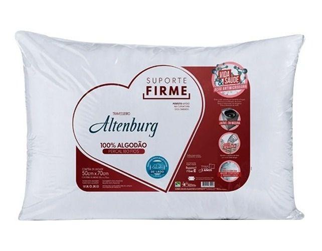 Imagem de Kit 2 Travesseiro Altenburg Suporte Firme 180 Fios Branco