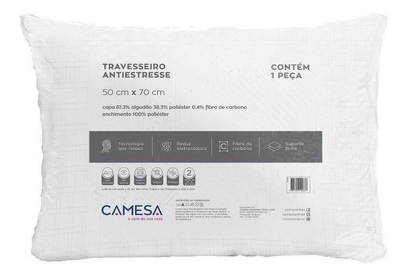 Kit 2 Travesseiro Camesa Antiestresse Suporte Firme 50x70cm Imagem de Kit 2 Travesseiro Camesa Antiestresse Suporte Firme 50x70cm