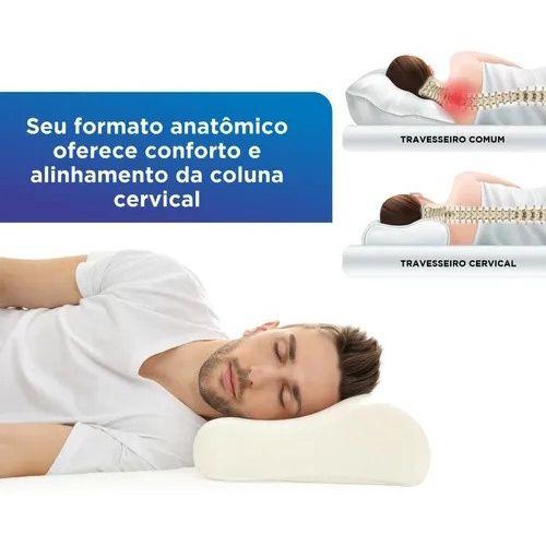 Imagem de KIT 2 Travesseiro CERVICAL Ortopédico Pillow MAGNÉTICO com Infravermelho Terapêutico Anti Ronco Apoio pescoço