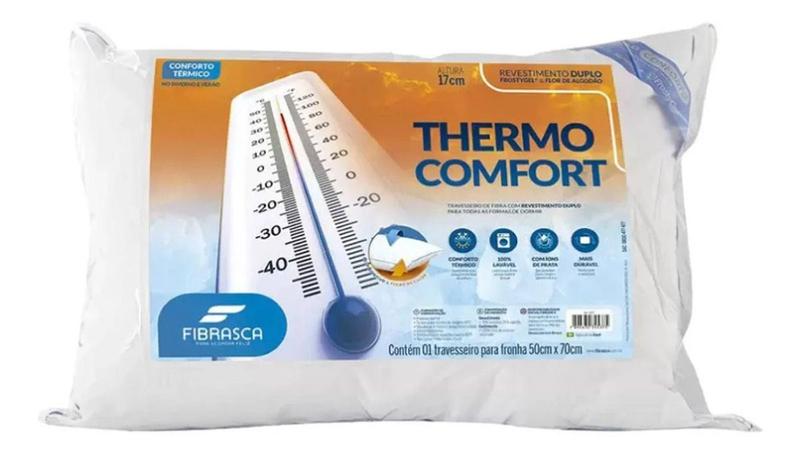 Imagem de Kit 2 Travesseiro Thermo Comfort 50x70cm Fibrasca