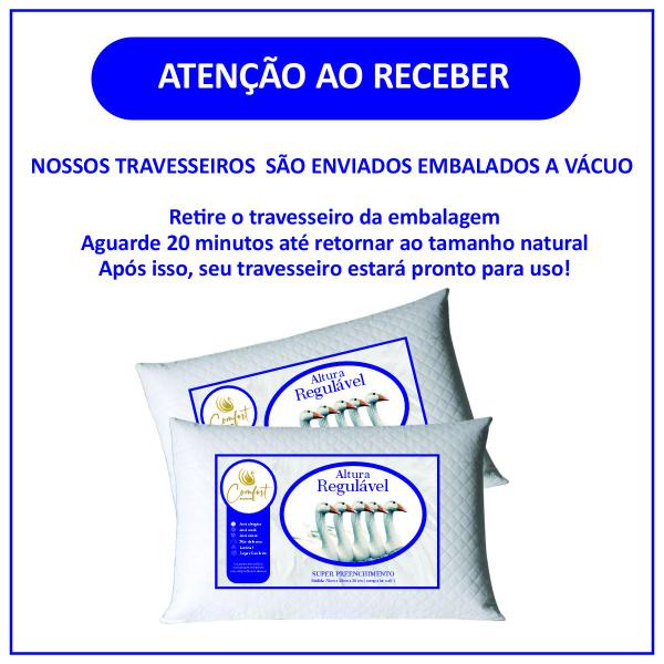 Imagem de Kit 2 Travesseiros 20 cm Altura Regulável com Ziper Enchimento Extra 700g Macio Hotel