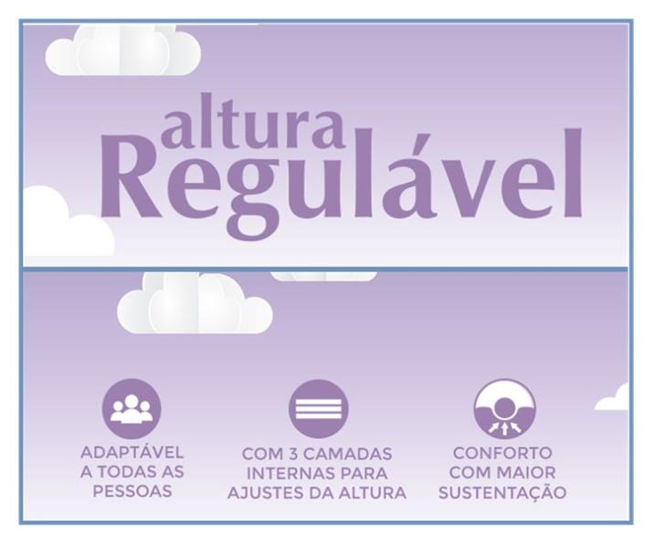 Imagem de Kit 2 Travesseiros Altura Regulável 50cm x 70cm Duoflex