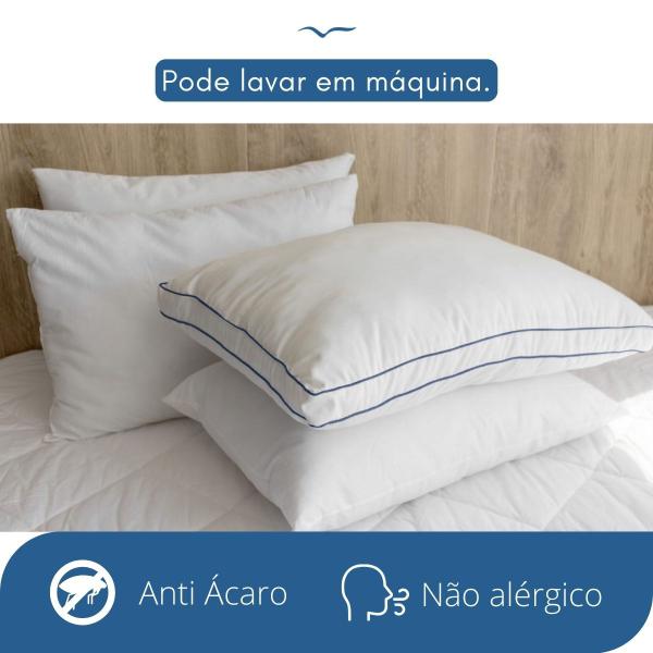 Imagem de Kit 2 Travesseiros Ergosoft Hotel Camesa Macio Ergonômico Hipoalergênico