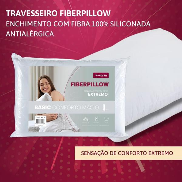 Imagem de Kit 2 Travesseiros Fiberpillow Basic Orthocrin