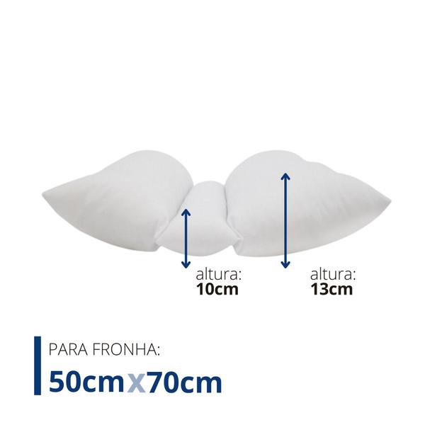 Kit 2 Travesseiros Formato Cervical Dobravél - Fibrasca Imagem de Kit 2 Travesseiros Formato Cervical Dobravél