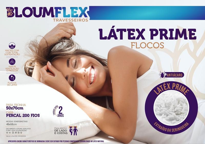 Imagem de Kit 2 Travesseiros Látex Prime Flocos - BloumFlex