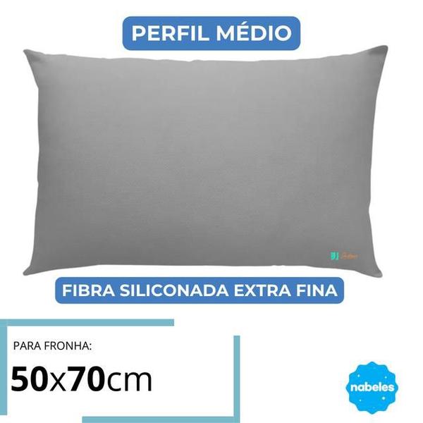 Imagem de Kit 2 Travesseiros Nabeles Toque de Pluma Ecológico - Tecido 230 Fios Impermeável - Macio Confortável