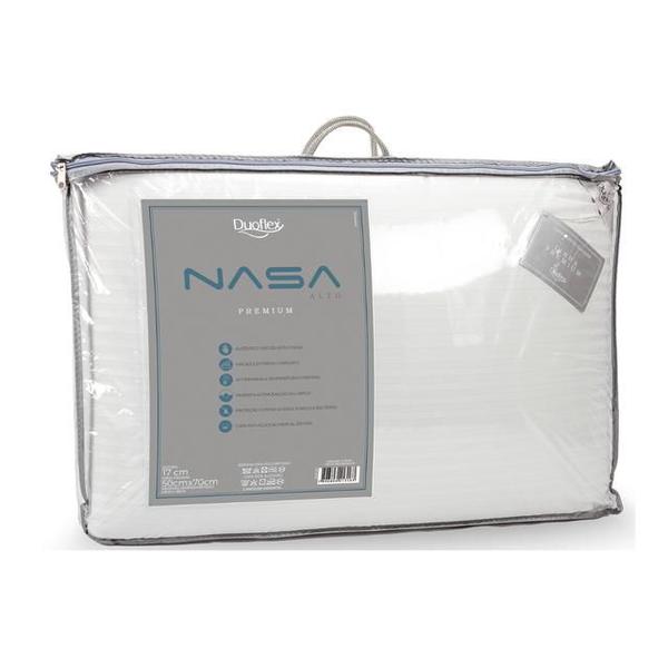 Imagem de Kit 2 Travesseiros Nasa Alto Premium Duoflex - Antiácaro - Viscoelástica Nasa - Sono Confortável 