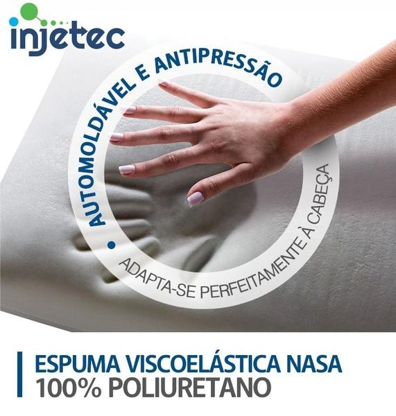 Imagem de Kit 2 Travesseiros Nasa Hipoalergênicos  Ideal para Quem Busca Saúde e Conforto