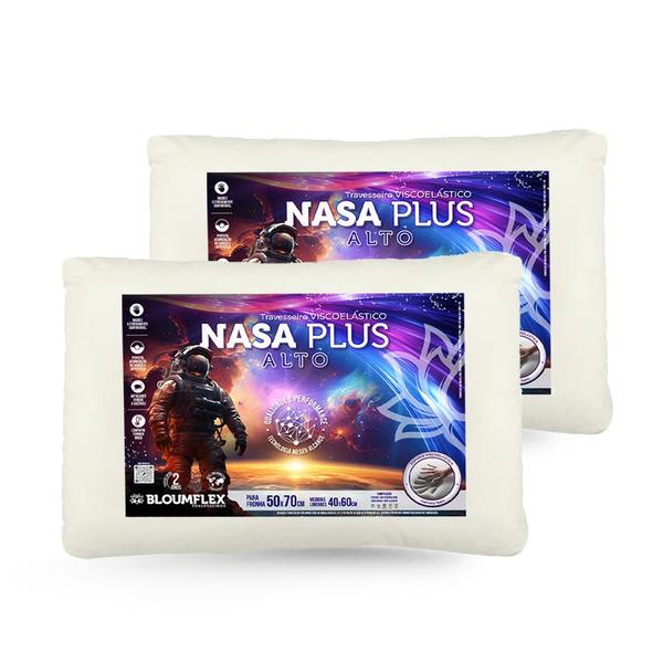 Imagem de Kit 2 Travesseiros Nasa Plus Alto - BloumFlex