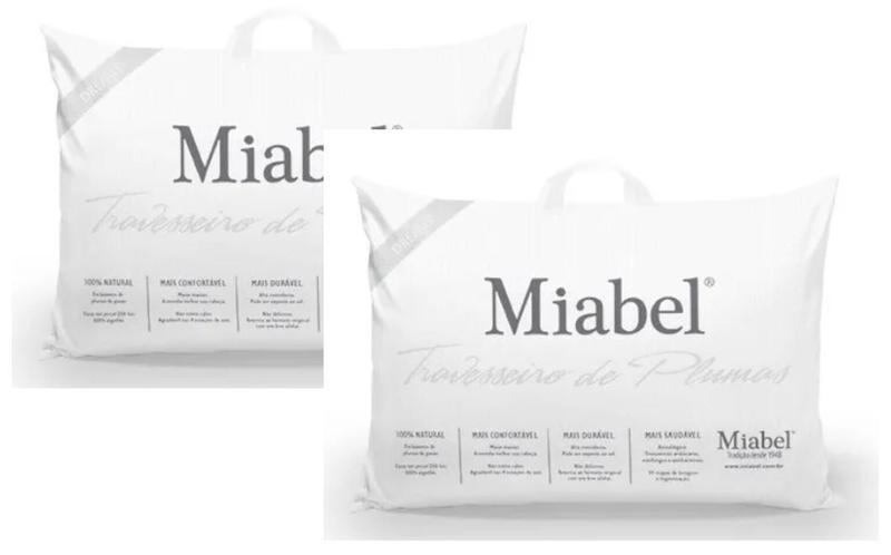 Kit 2 Travesseiros Plumas Dreams Miabel Imagem de Kit 2 Travesseiros Plumas Dreams Miabel