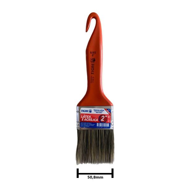 Imagem de Kit 2 Trincha Pincel P/ Pintura Látex Acrílica 2'' Tigre