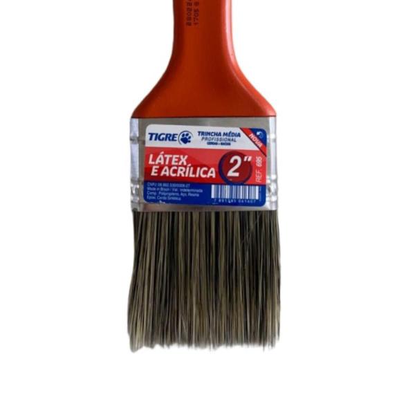 Imagem de Kit 2 Trincha Pincel Para Pintura Látex Acrílica 2'' Tigre