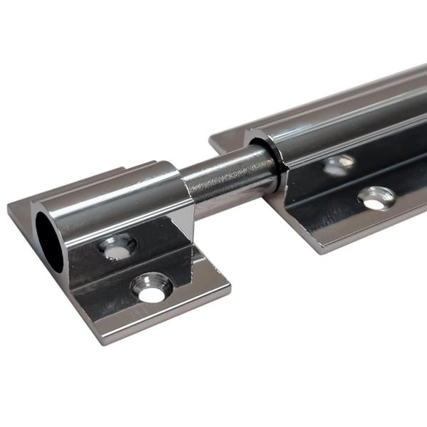 Kit 2 Trincos 150Mm Tarjeta Ferrolho Porta Alumínio Cromado - Rayco Imagem de Kit 2 Trincos 150Mm Tarjeta Ferrolho Porta Alumínio Cromado