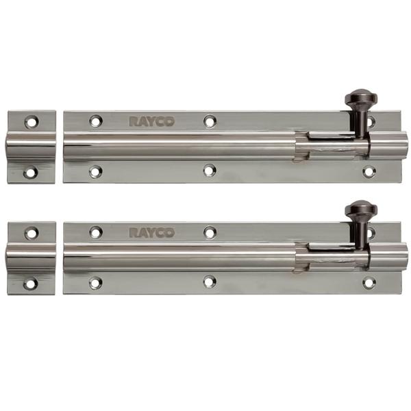 Kit 2 Trincos 150Mm Tarjeta Ferrolho Porta Alumínio Cromado - Rayco Imagem de Kit 2 Trincos 150Mm Tarjeta Ferrolho Porta Alumínio Cromado