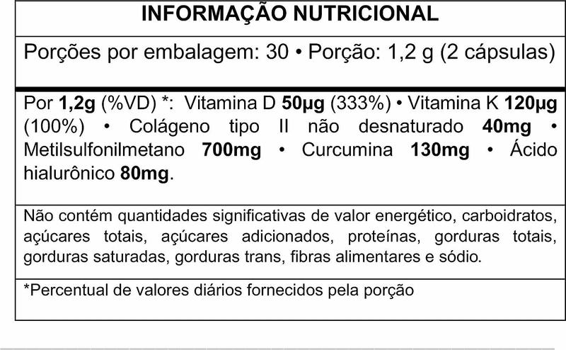 Imagem de Kit 2 Ultra Condrix - Msm, Curcum@, Vit K2, Colágeno Tipo II e Ácido Hialurônico 60 caps de 600mg