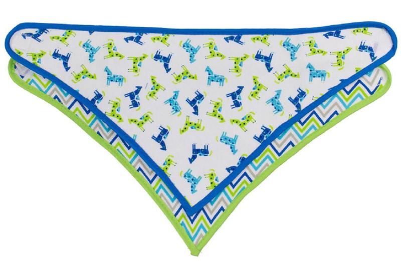 Kit 2 Un Babador Bandana Cavalinho E Listras - Comtac Kids Imagem de Kit 2 Un Babador Bandana Cavalinho E Listras - Comtac Kids