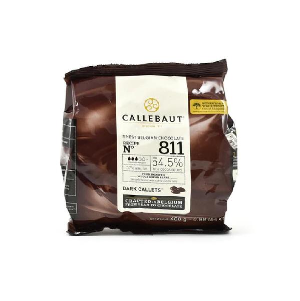 Kit 2 Un Chocolate Belga 400G 811 Dark 54,5 Gotas Callebaut Imagem de Kit 2 Un Chocolate Belga 400G 811 Dark 54,5 Gotas Callebaut