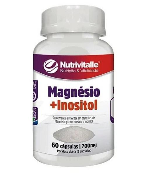 Kit 2 Un - Magnesio Inositol 700Mg 60 Capsulas Nutrivitalle Imagem de Kit 2 Un - Magnesio Inositol 700Mg 60 Capsulas Nutrivitalle