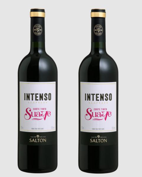 Imagem de Kit 2 Un Vinho Salton Intenso Corte Tinto Suave 750 ml