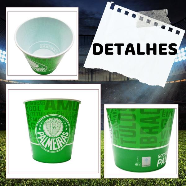 Imagem de Kit 2 Und Baldes Para Pipoca Verde Grande 2,5l Time Clube Palmeiras Oficial Licenciado