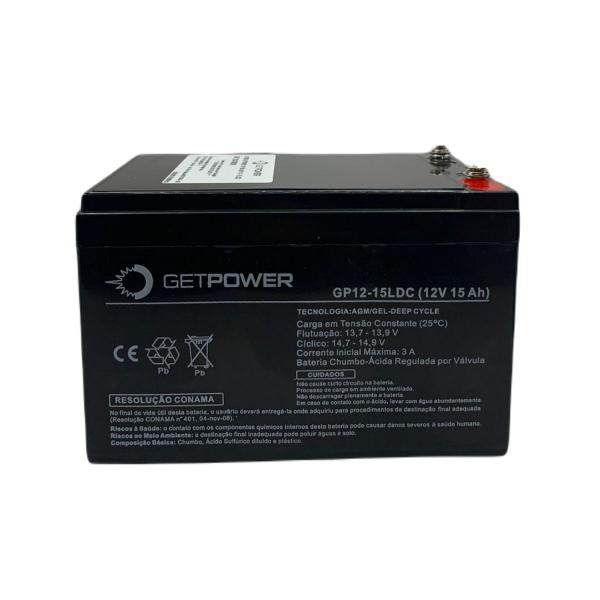 Imagem de Kit 2 Und - Bateria Getpower 12v 15ah Ciclo Profundo