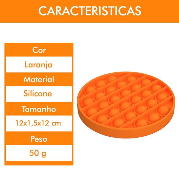 Kit 2 Und Fidget Pop It Laranja Bolha Brinquedo Anti Stress - MAGMA BR Imagem de Kit 2 Und Fidget Pop It Laranja Bolha Brinquedo Anti Stress