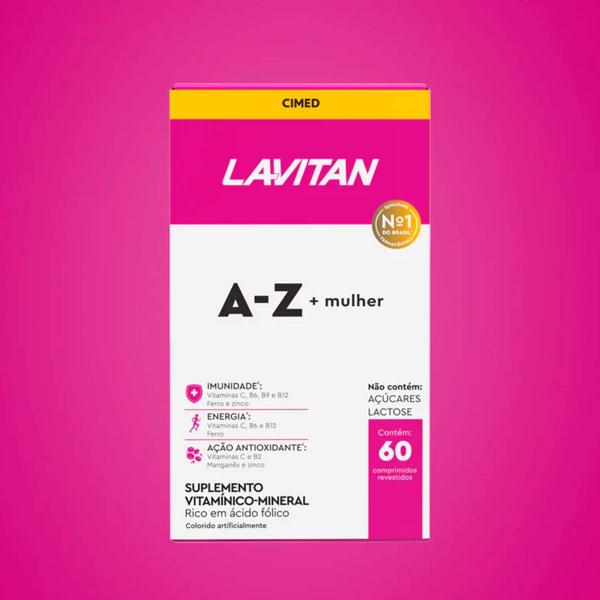 Kit 2 und Lavitan Mulher A-Z 60 Cpr - CIMED Imagem de Kit 2 und Lavitan Mulher A-Z 60 Cpr