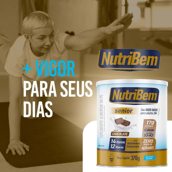 Imagem de Kit 2 und NutriBem Senior Chocolate 370g - Health Labs