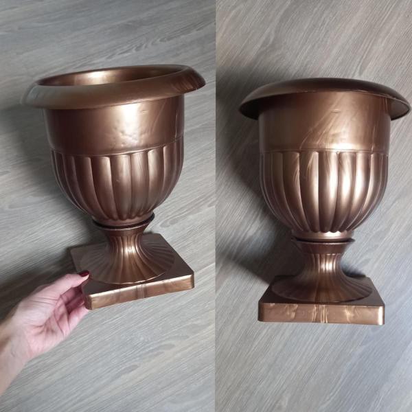 Imagem de KIT 2 unds Vaso Bronze Decoração Taça alta Estilo Grego