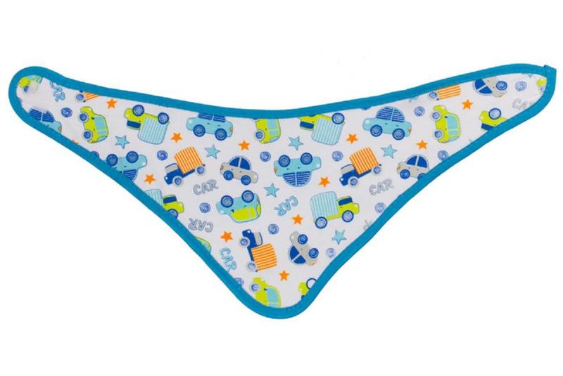 Kit 2 Uni. Babador Bandana Carrinho E Listras - Comtac Kids Imagem de Kit 2 Uni. Babador Bandana Carrinho E Listras - Comtac Kids