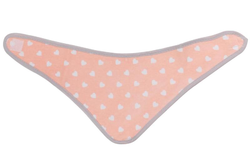 Kit 2 Uni. Babador Bandana Triangular Corações - Comtac Kids Imagem de Kit 2 Uni. Babador Bandana Triangular Corações - Comtac Kids