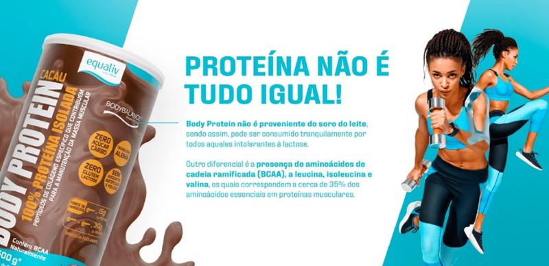 Imagem de Kit 2 unid Body Protein Sabores Cacau e Baunilha (Vanilla)-Equaliv