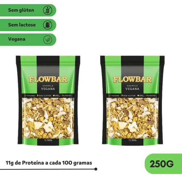 Imagem de Kit 2 unid Granola Vegana Tradicional 250g / Salgada 300g