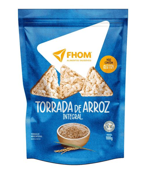 Imagem de Kit 2 unid Torrada de Arroz Integral e Tapioca com Quinoa Vegano Sem Glúten FHOM