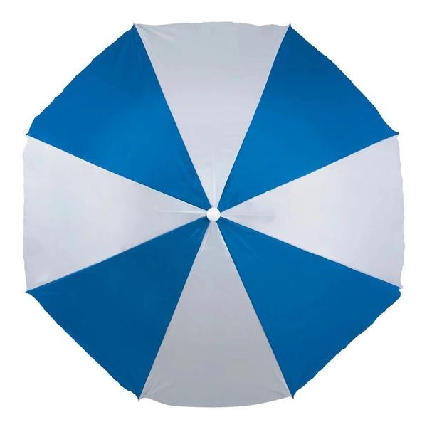 Kit 2 Unidades Cadeira de Praia + Guarda-sol Branco/Azul Mor Imagem de Kit 2 Unidades Cadeira de Praia + Guarda-sol Branco/Azul Mor